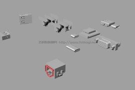usb接口2-3D模型素材下载