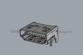 HDMI接口3D模型素材下载
