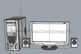 电脑组合模型素材-3D模型下载