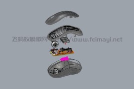 鼠标-爆炸结构外观模型素材-3D模型下载 