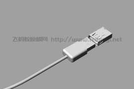 数据线和USB接口1比1外观模型素材-3D模型下载 