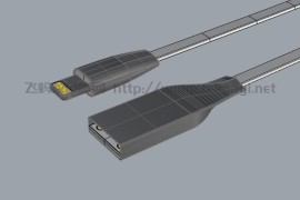 苹果数据线02外观模型素材-3D模型下载 