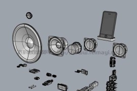 标准尺寸端子集合素材-3D模型下载