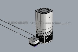 小爱同学音箱外观模型素材-3D模型下载 