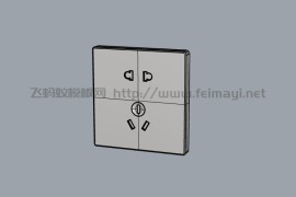 墙上插座外观模型素材-3D模型下载